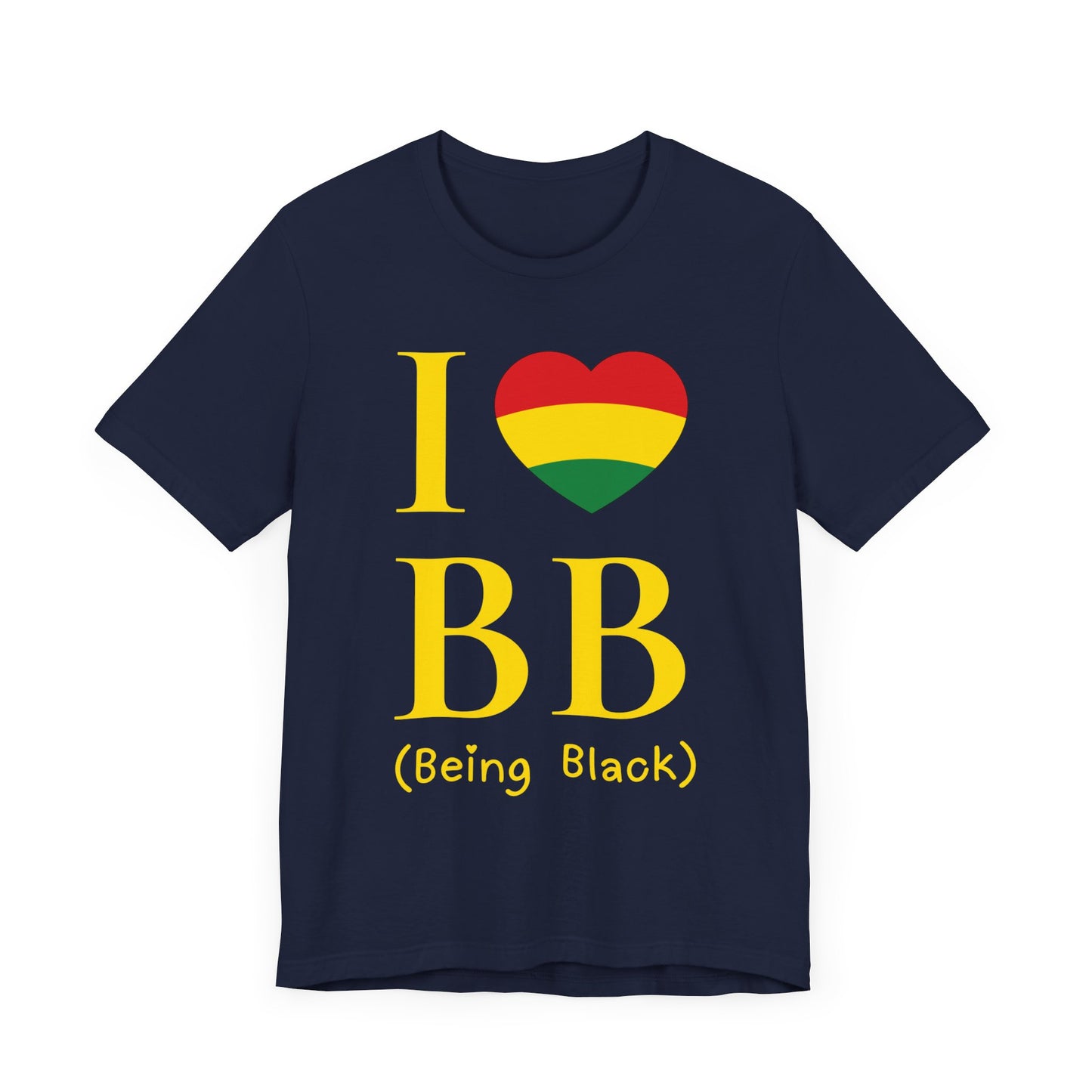 I Heart Being Black, gold text, T-Shirt