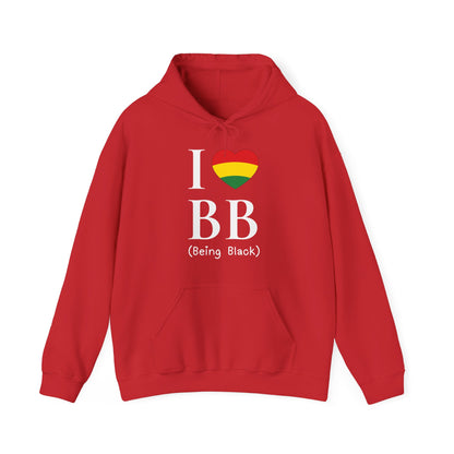 I Heart Being Black, white text, Hoodie