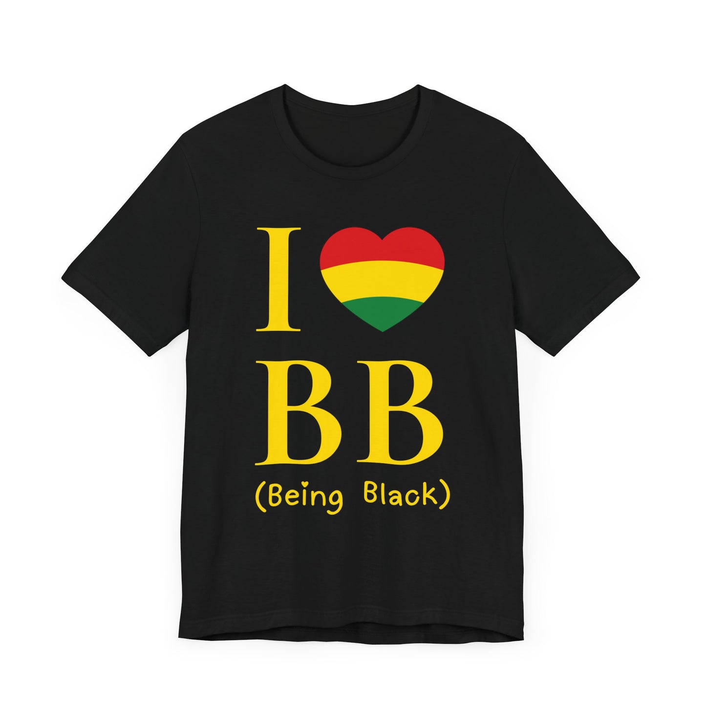I Heart Being Black, gold text, T-Shirt