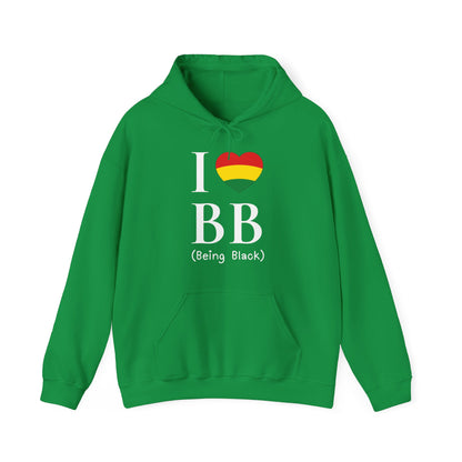 I Heart Being Black, white text, Hoodie