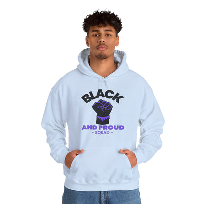 Black and Proud, Always, with purple fill, Hoodie