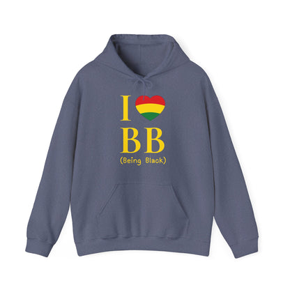 I Heart Being Black, gold text, Hoodie