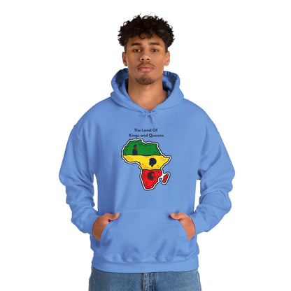 The Land of King's and Queen's, black text, Hoodie