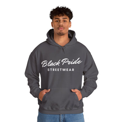 Black Pride Streetwear, white text, Hoodie