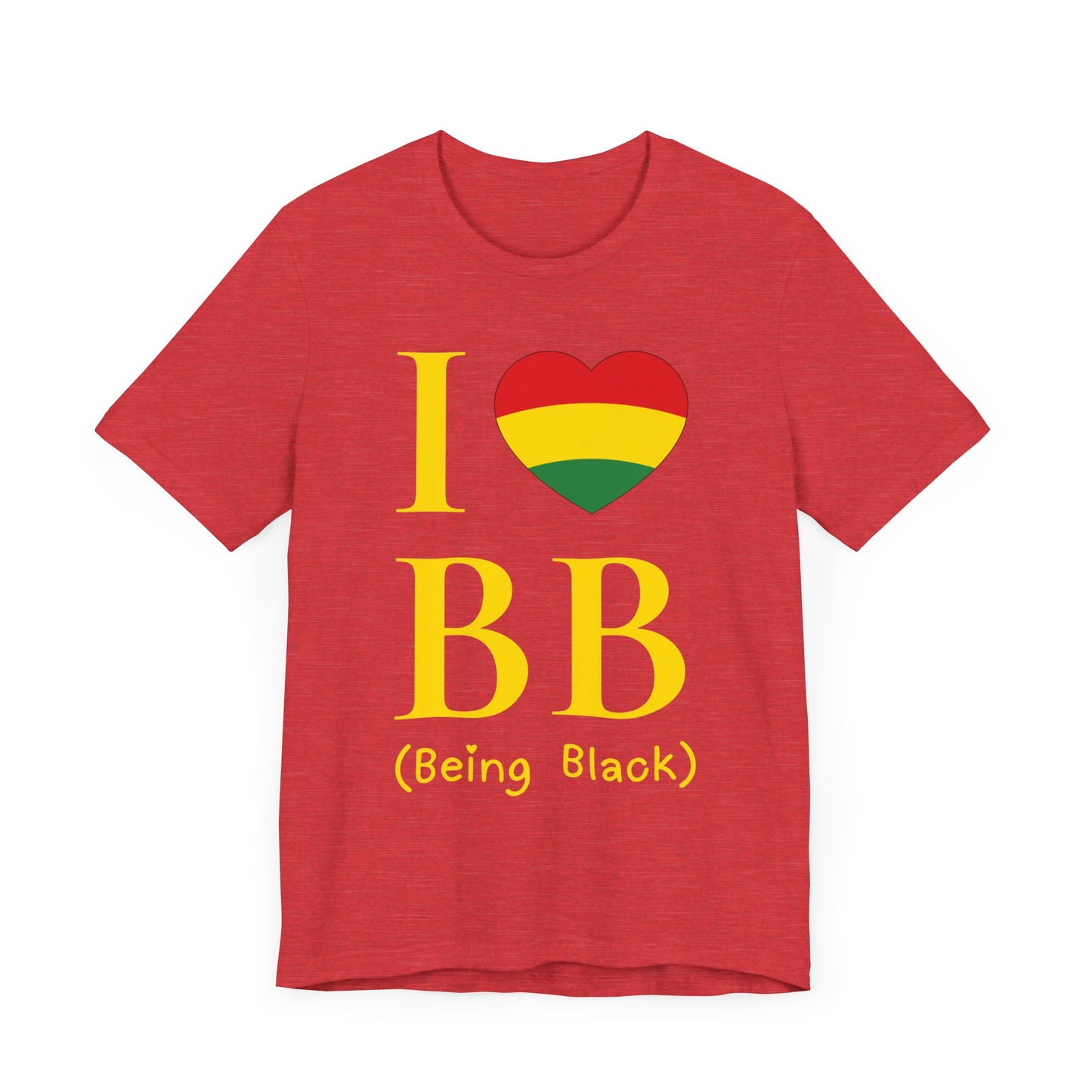 I Heart Being Black, gold text, T-Shirt