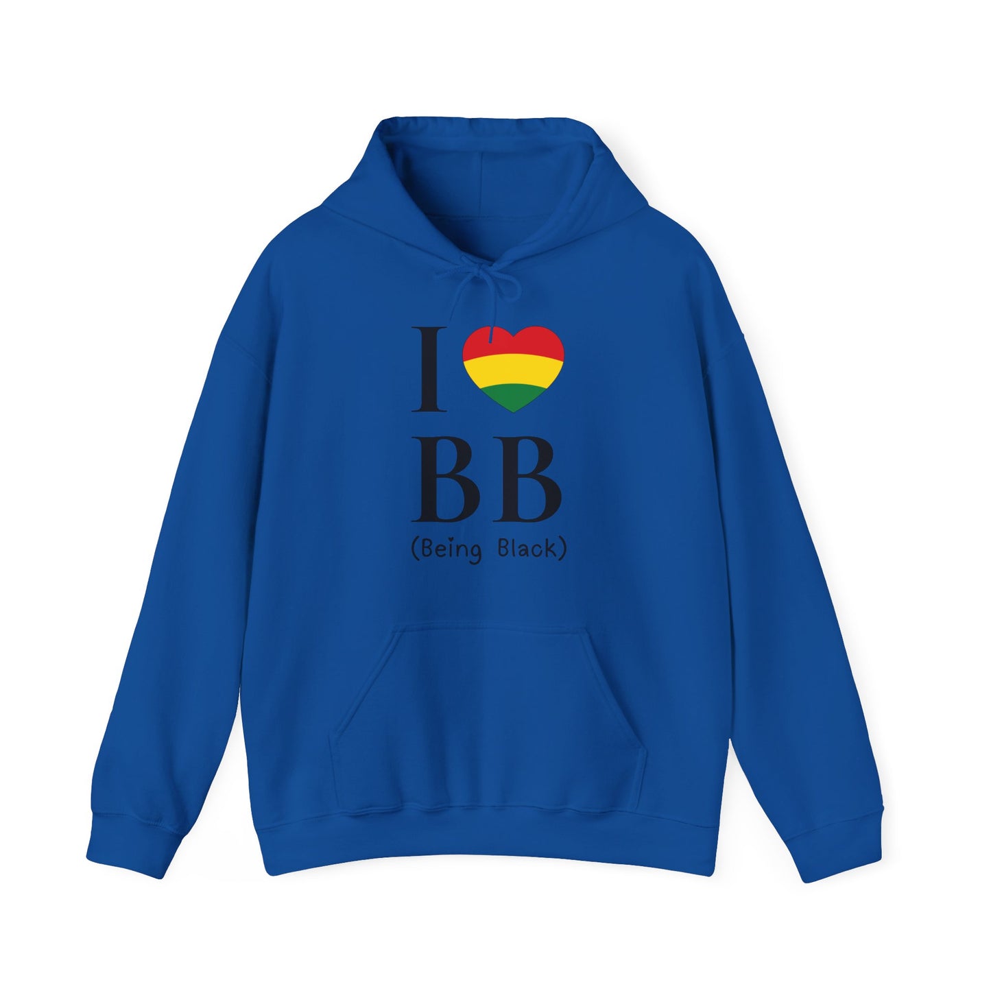 I Heart Being Black Hoodie, black text, Hoodie