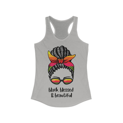 Black, Blessed, and Beautiful, Women's Ideal Racerback Tank Top