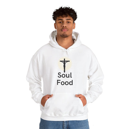 Soul Food, Jesus, black text, Hoodie