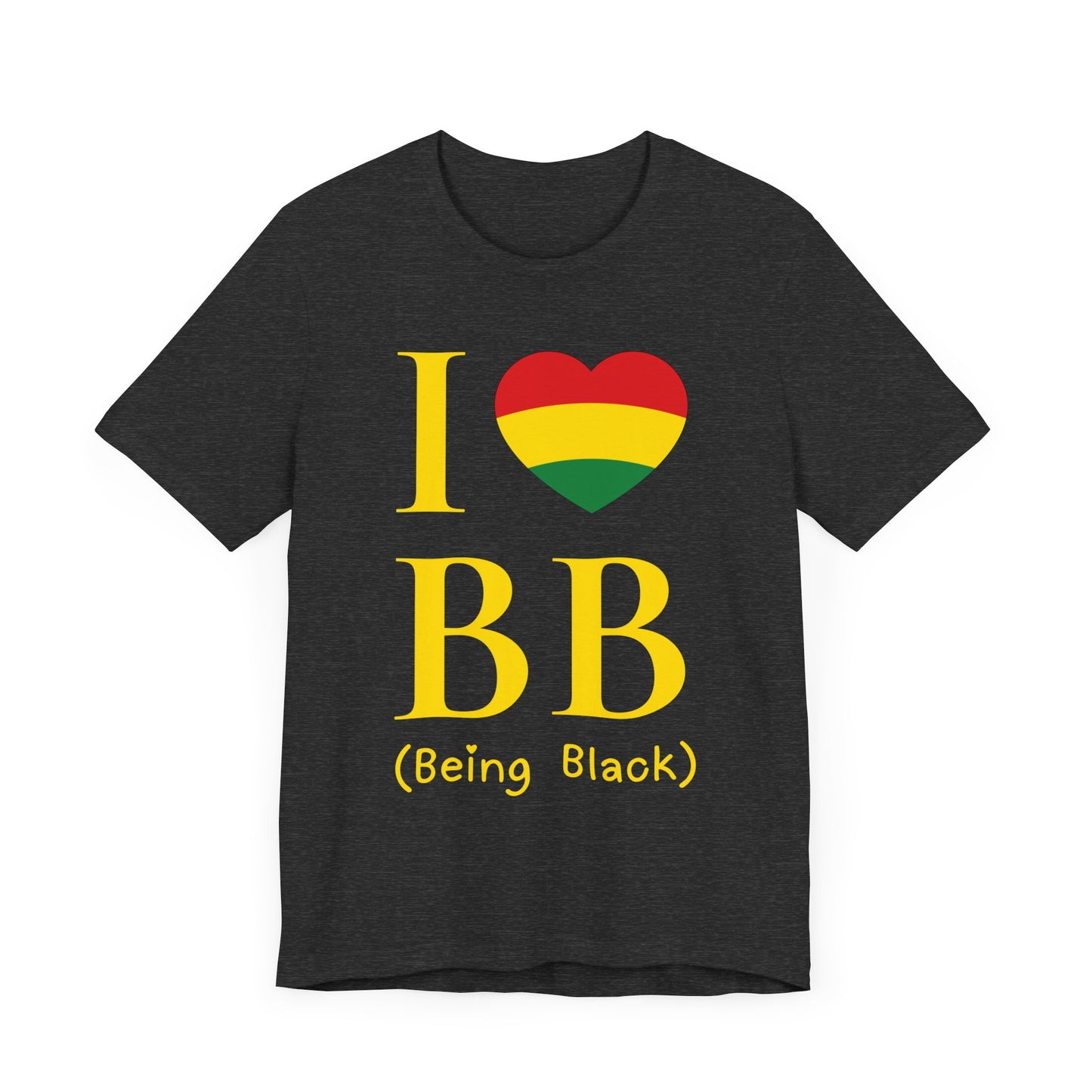 I Heart Being Black, gold text, T-Shirt