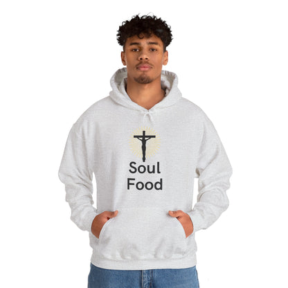 Soul Food, Jesus, black text, Hoodie