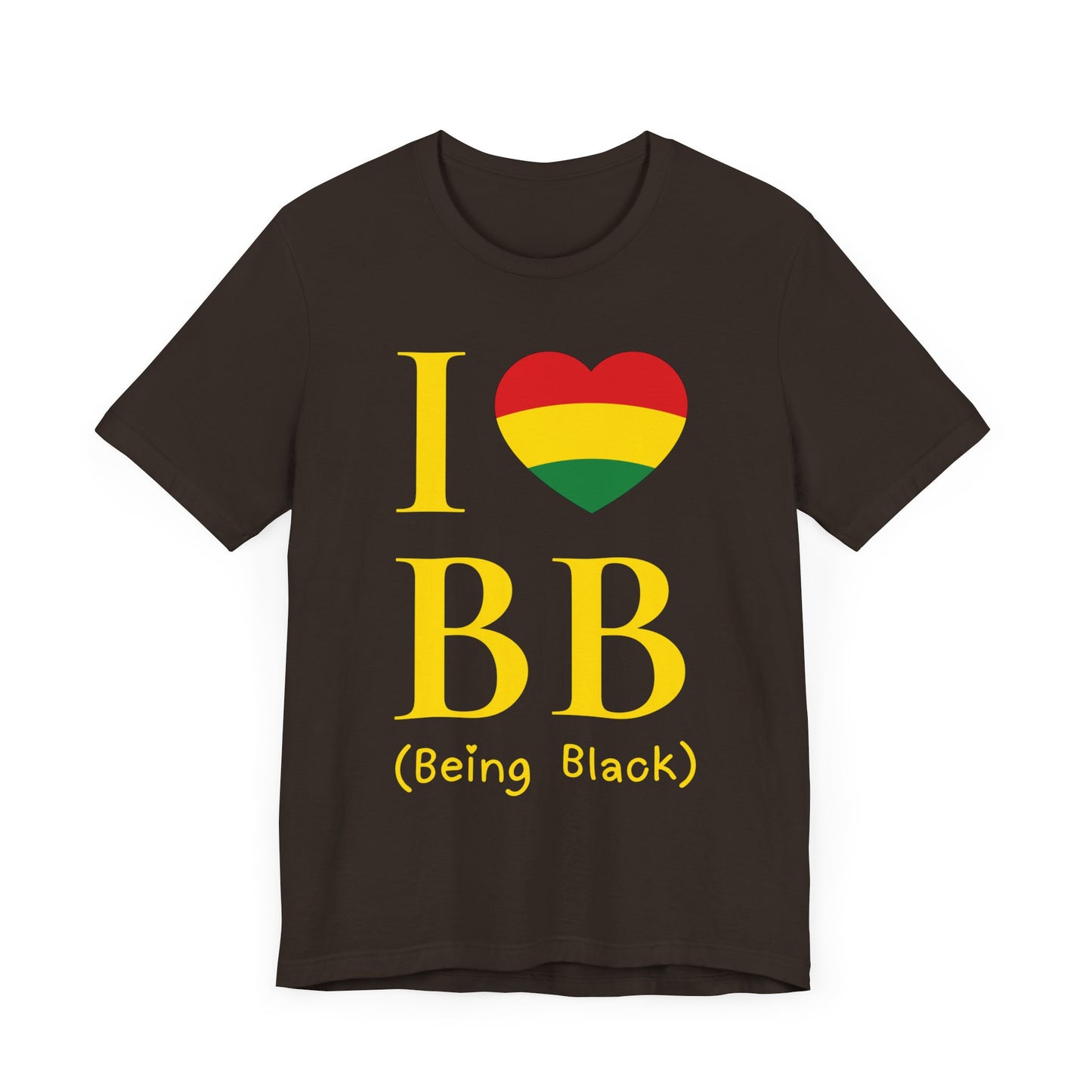 I Heart Being Black, gold text, T-Shirt