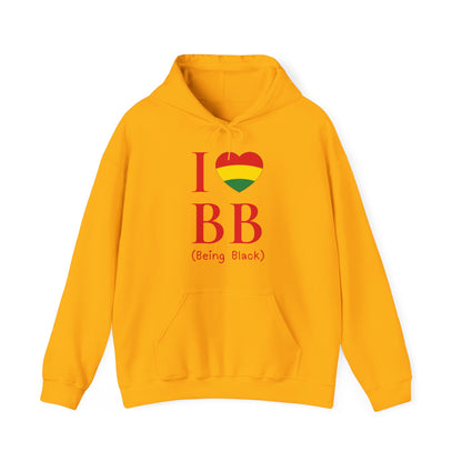 I Heart Being Black, red text, Hoodie