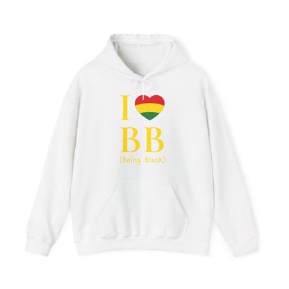I Heart Being Black, gold text, Hoodie