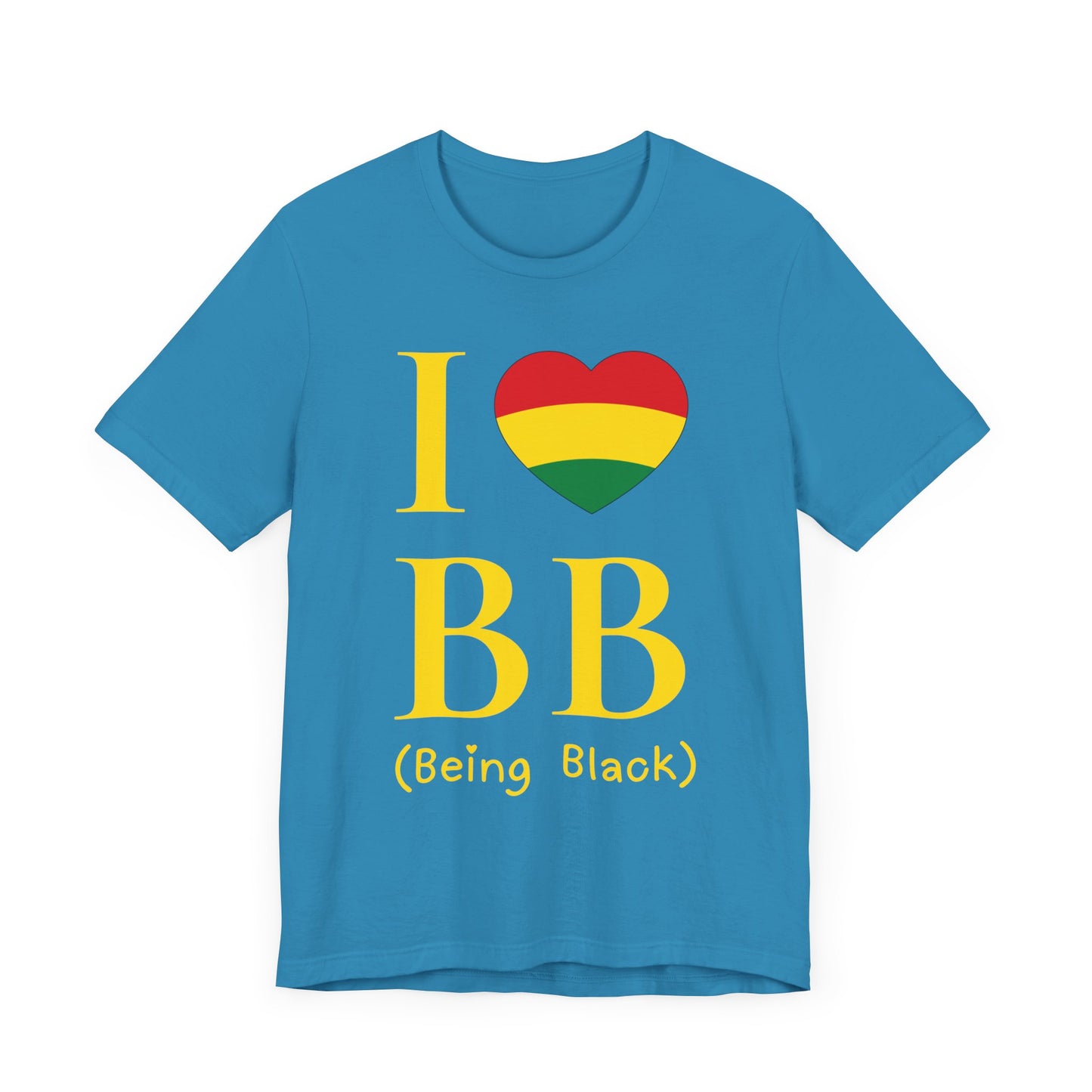 I Heart Being Black, gold text, T-Shirt