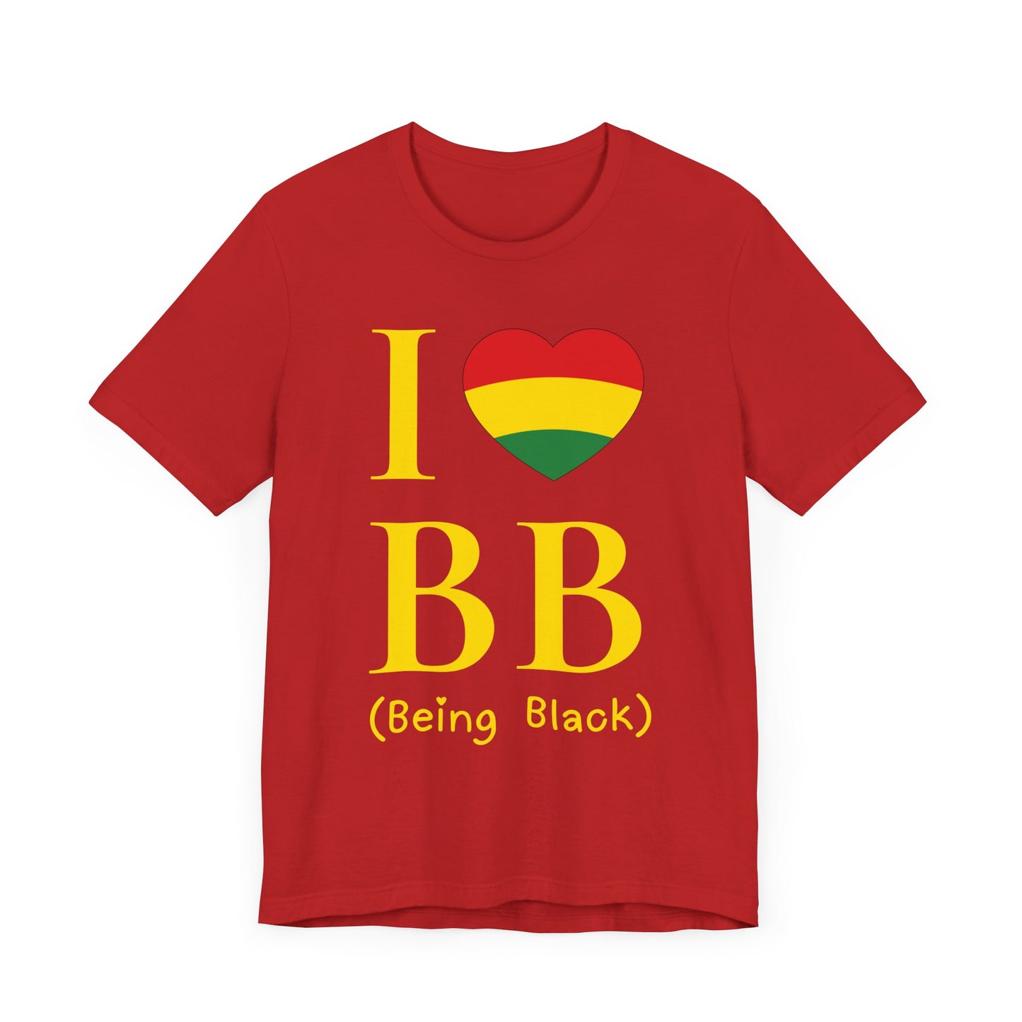 I Heart Being Black, gold text, T-Shirt