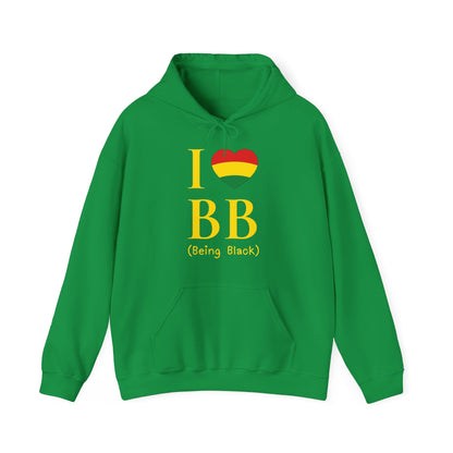 I Heart Being Black, gold text, Hoodie