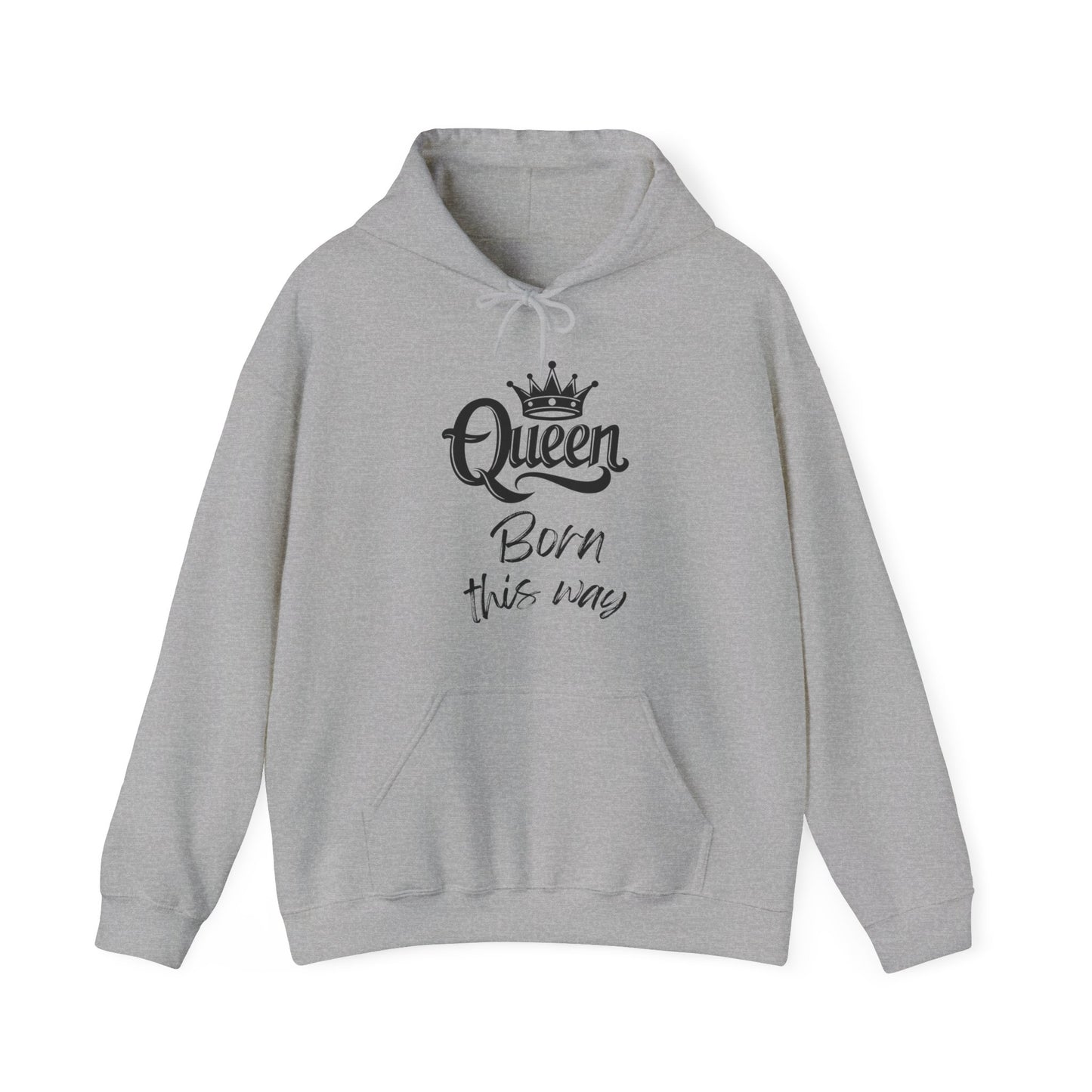 Queen-Born This Way, black text, Hoodie