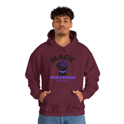 Black and Proud, Always, with purple fill, Hoodie