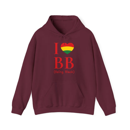 I Heart Being Black, red text, Hoodie
