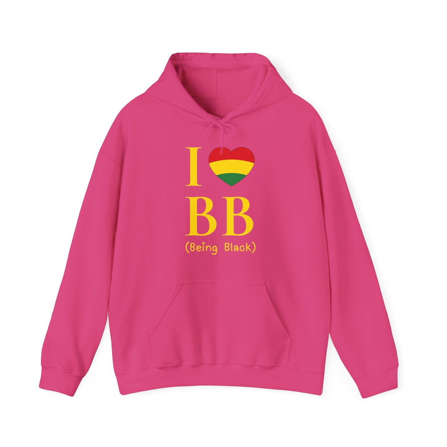 I Heart Being Black, gold text, Hoodie