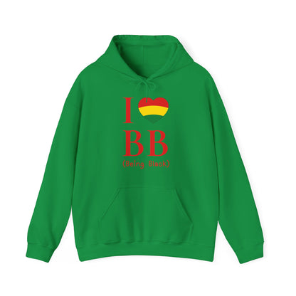 I Heart Being Black, red text, Hoodie