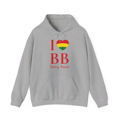 I Heart Being Black, red text, Hoodie