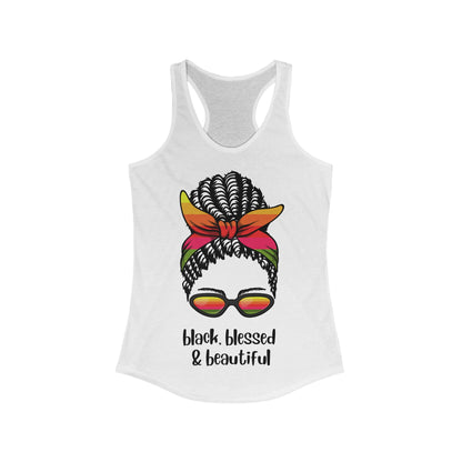 Black, Blessed, and Beautiful, Women's Ideal Racerback Tank Top