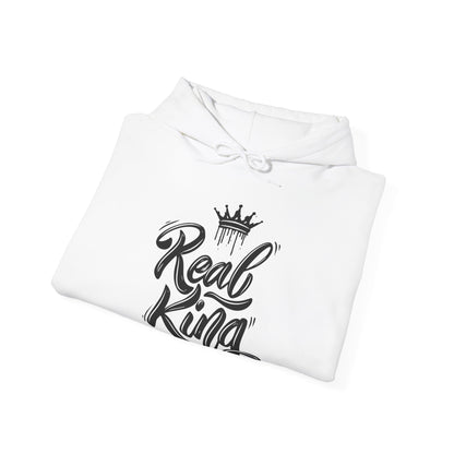 Real King, black text, Hoodie