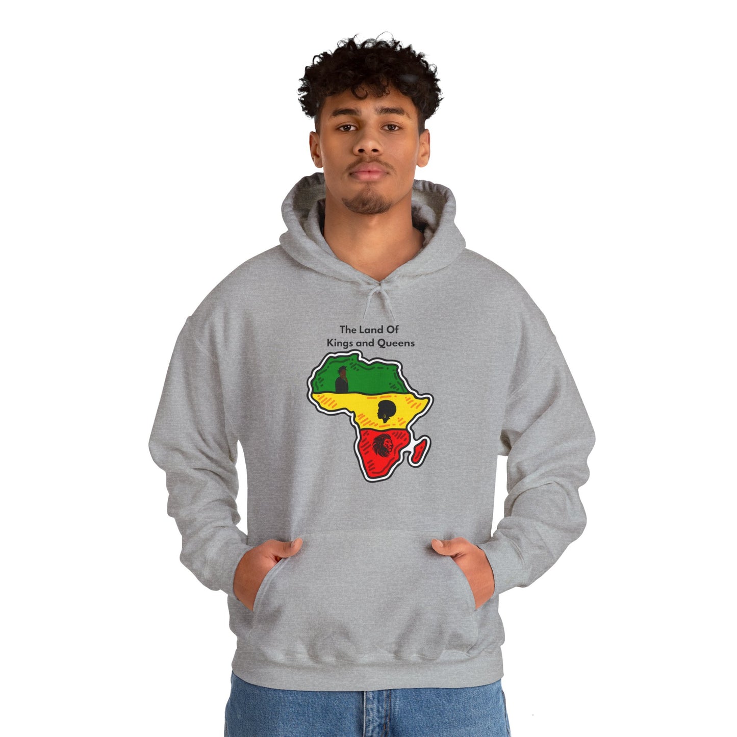 The Land of King's and Queen's, black text, Hoodie