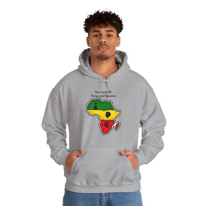 The Land of King's and Queen's, black text, Hoodie